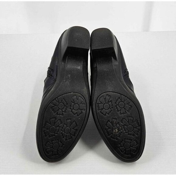 Easy Street Wynne Comfort Wave Bootie Inside Zip Rushed Vamp Studded Strap Sz 10 - Picture 5 of 8